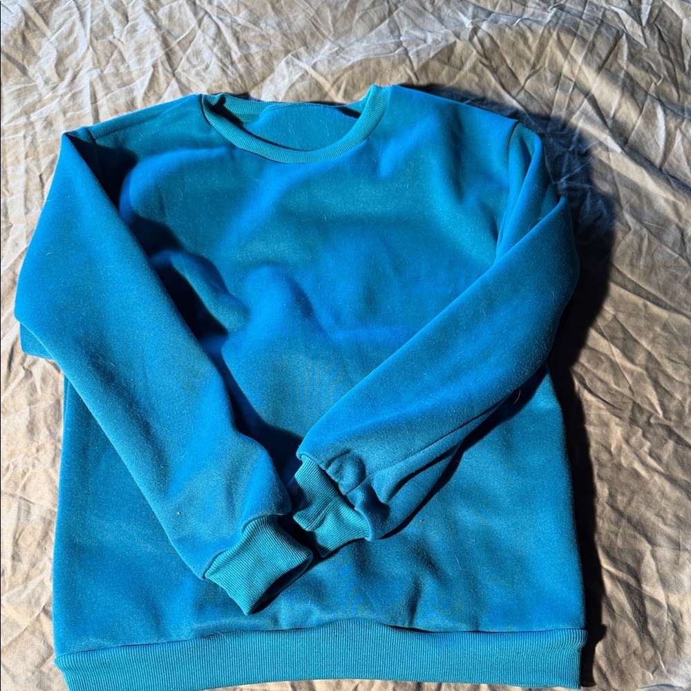 SHEIN Men's Crewneck Sweater - Bright Teal Blue